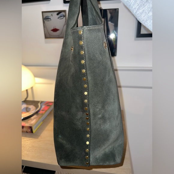 REBECCA MINKOFF - DARREN SIGNATURE CARRYALL - GREEN SUEDE - Picture 9 of 11